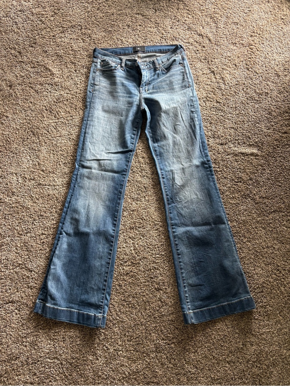 7 For All Mankind Light Blue Flared Jeans
